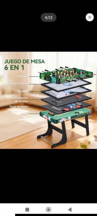 Mesa Multijuegos 4 en 1 Infantil