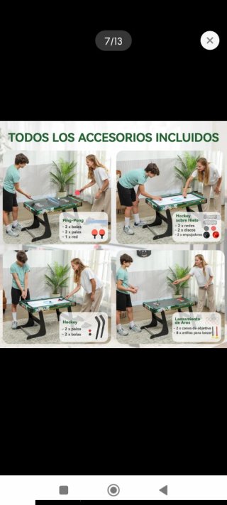 Mesa Multijuegos 4 en 1 Infantil