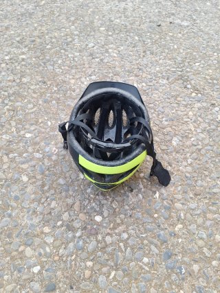 Casco Bicicleta Rockrider Negro/Amarillo
