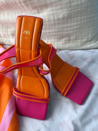 Conjunto Mango Satinado + Sandalias Zara