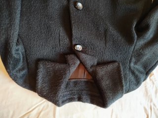 Abrigo Lana Mohair Vintage Negro Woolmark