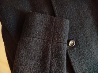 Abrigo Lana Mohair Vintage Negro Woolmark