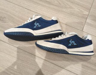 Zapatillas Le Coq Sportif Beige y Azul