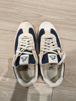 Zapatillas Le Coq Sportif Beige y Azul