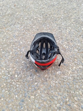 Casco Bicicleta Rockrider Blanco/Rojo