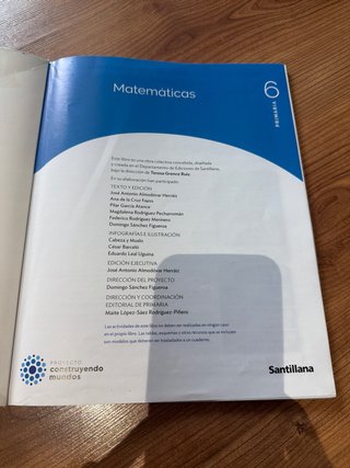 Matemáticas 6 Primaria
