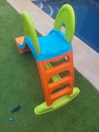 Tobogán infantil Feber azul y naranja