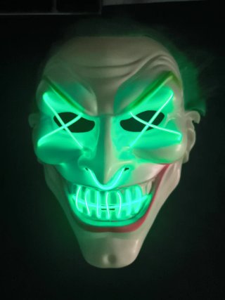 Máscara Joker con luces LED