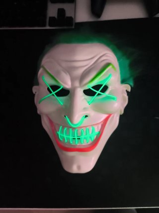 Máscara Joker con luces LED