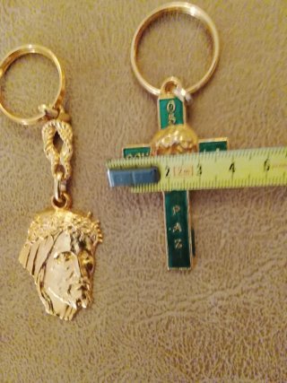 Llaveros Cruz y Rostro de Jesús