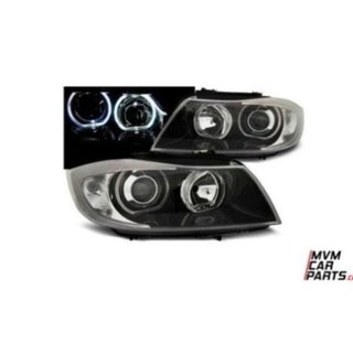 Faros Angel eyes para BMW E90 look Xenon
