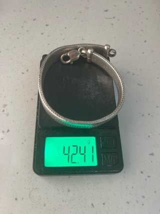 Pulsera Plata Ancha Espiga