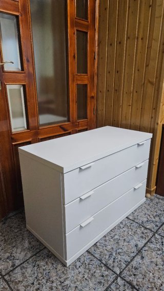 Cómoda blanca 3 cajones – gran capacidad y calidad
