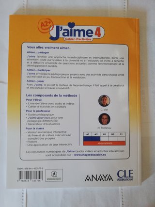Libro, cuadernillo actividades frances Jaime 4 ESO