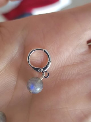 Pendientes plata y labradorita