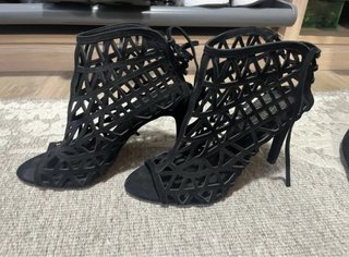 Botines de tacón negros talla 39