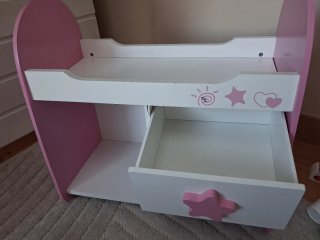 Cambiador Muñecas Rosa y Blanco