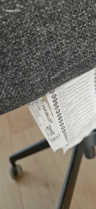 Silla de oficina IKEA JÄRVFJÄLLET Negra/Gris