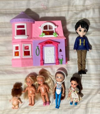 Lote casa muñecas y casa con muebles