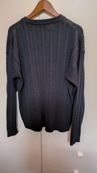Cárdigan vintage Lacoste de punto trenzado, L/XL
