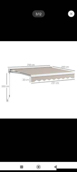Toldo Eléctrico y Manual Beige