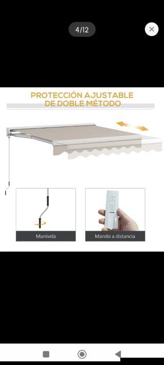 Toldo Eléctrico y Manual Beige