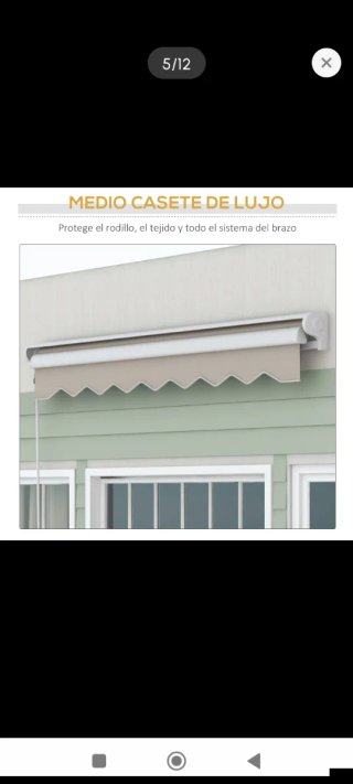 Toldo Eléctrico y Manual Beige