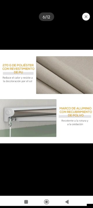 Toldo Eléctrico y Manual Beige