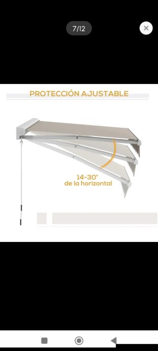 Toldo Eléctrico y Manual Beige