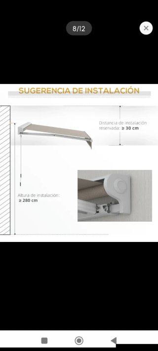 Toldo Eléctrico y Manual Beige