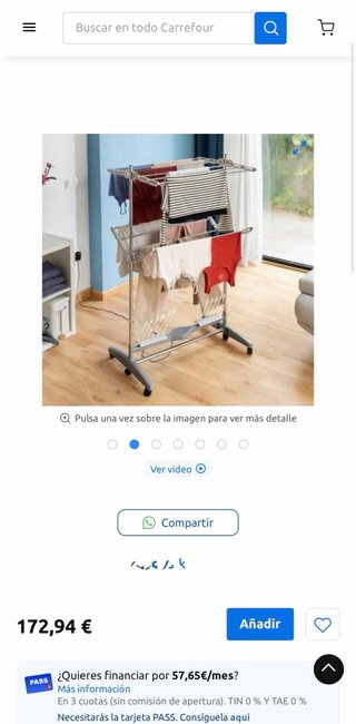 Tendedero Plegable con flujo de aire natural