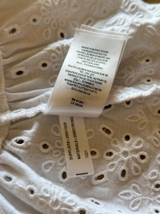 Vestido Blanco Ralph Lauren lino