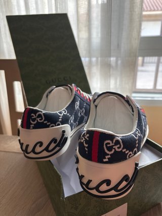 Zapatillas Gucci Azul y Rojo