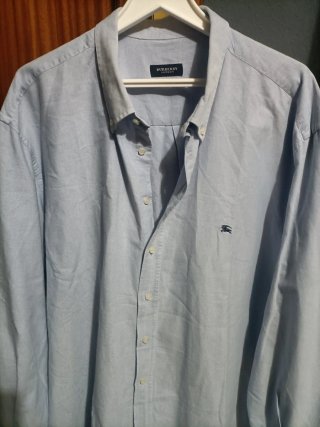 Camisa Burberry Hombre Azul Talla XXXL