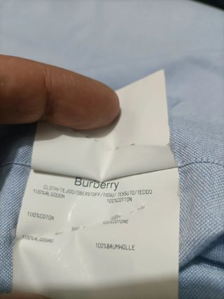 Camisa Burberry Hombre Azul Talla XXXL