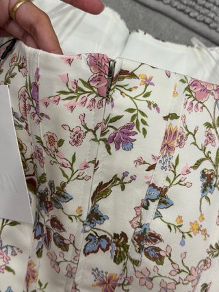 Vestido Zara palabra de honor estampado flores