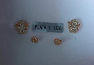 Pendientes niña plata 1ª Ley