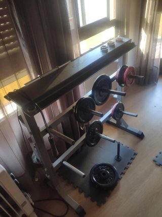 Soporte para discos y pesas