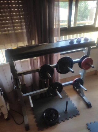 Soporte para discos y pesas