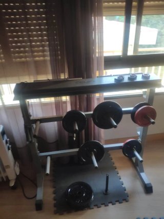 Soporte para discos y pesas