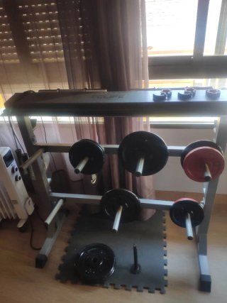 Soporte para discos y pesas