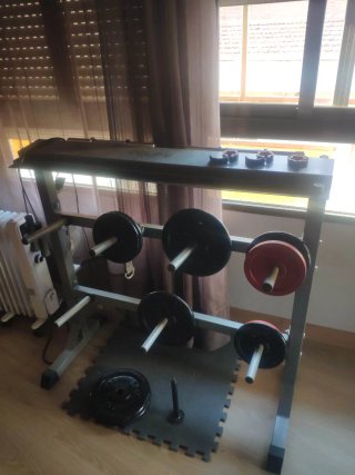 Soporte para discos y pesas