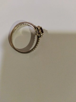 Anillo Pandora Plata y Rojo