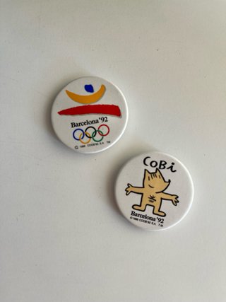 Chapas Barcelona '92 Cobi y mascota