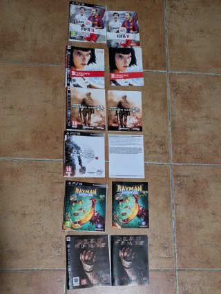 Manuales y carátulas PS3