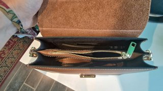 Borsa Le Camp vera pelle marrone tracolla