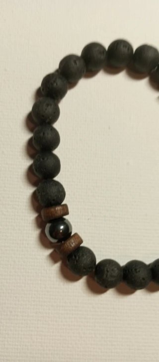 Pulsera Volcánica EMBAYDA Negra y Marrón