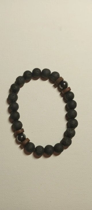 Pulsera Volcánica EMBAYDA Negra y Marrón
