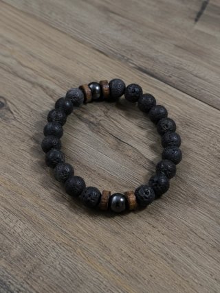 Pulsera Volcánica EMBAYDA Negra y Marrón