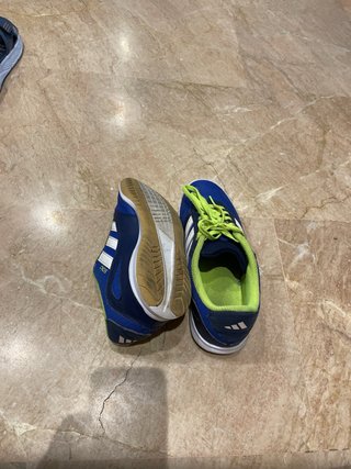 Zapatillas Fútbol Sala Adidas Niño Azul/Verde